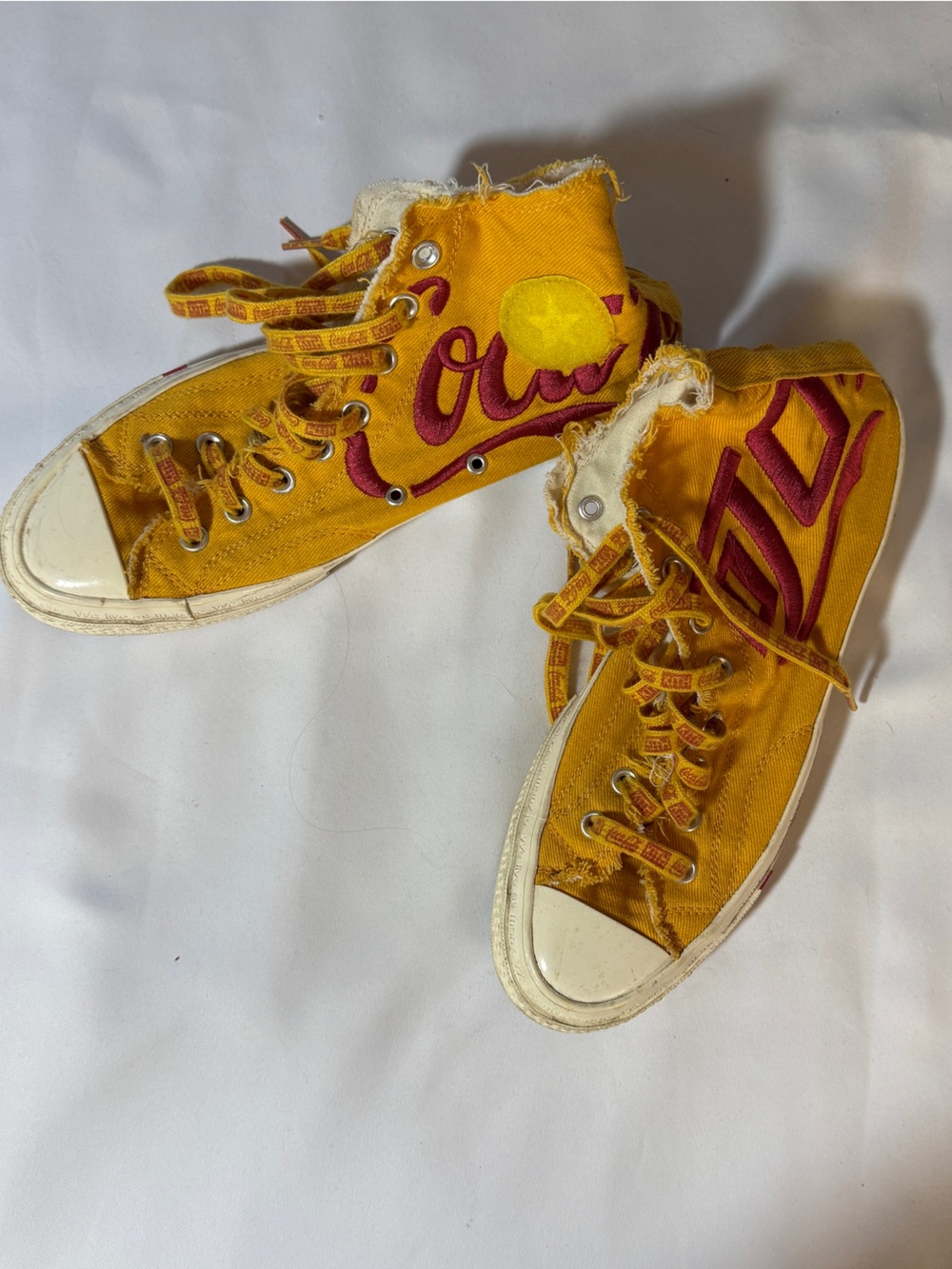 Converse Kith Coca-Cola Yellow High-Top Canvas Sneakers with Red Accents
